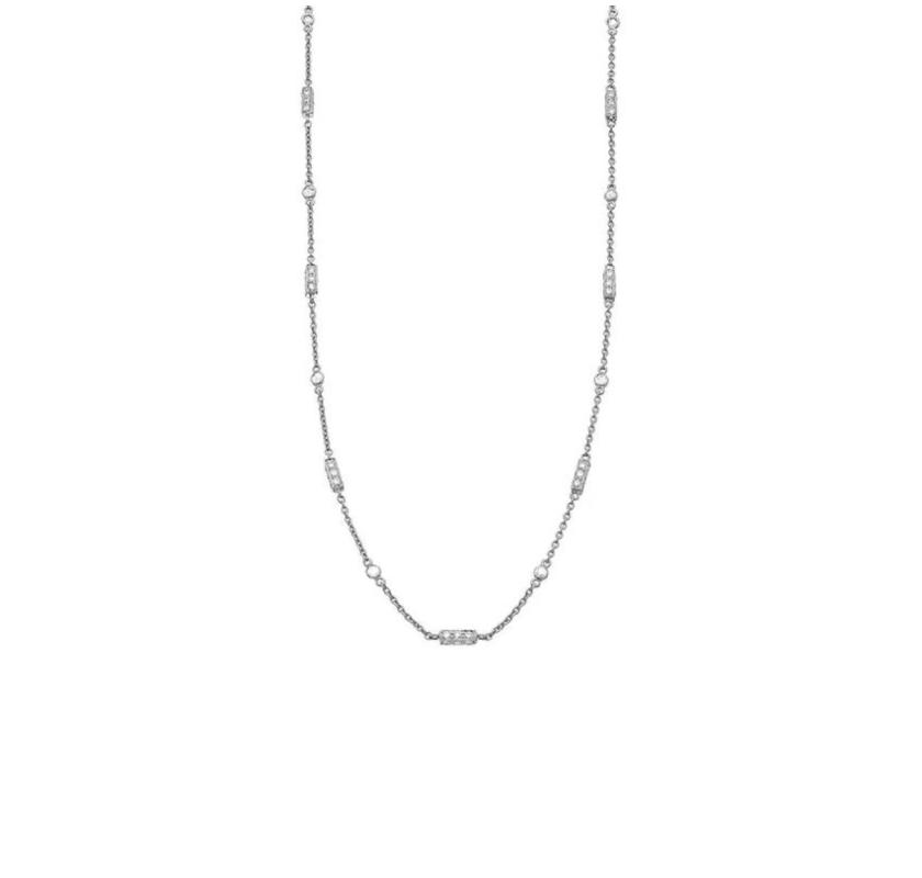Timeless Beauty with 18 Karat White Gold Chain