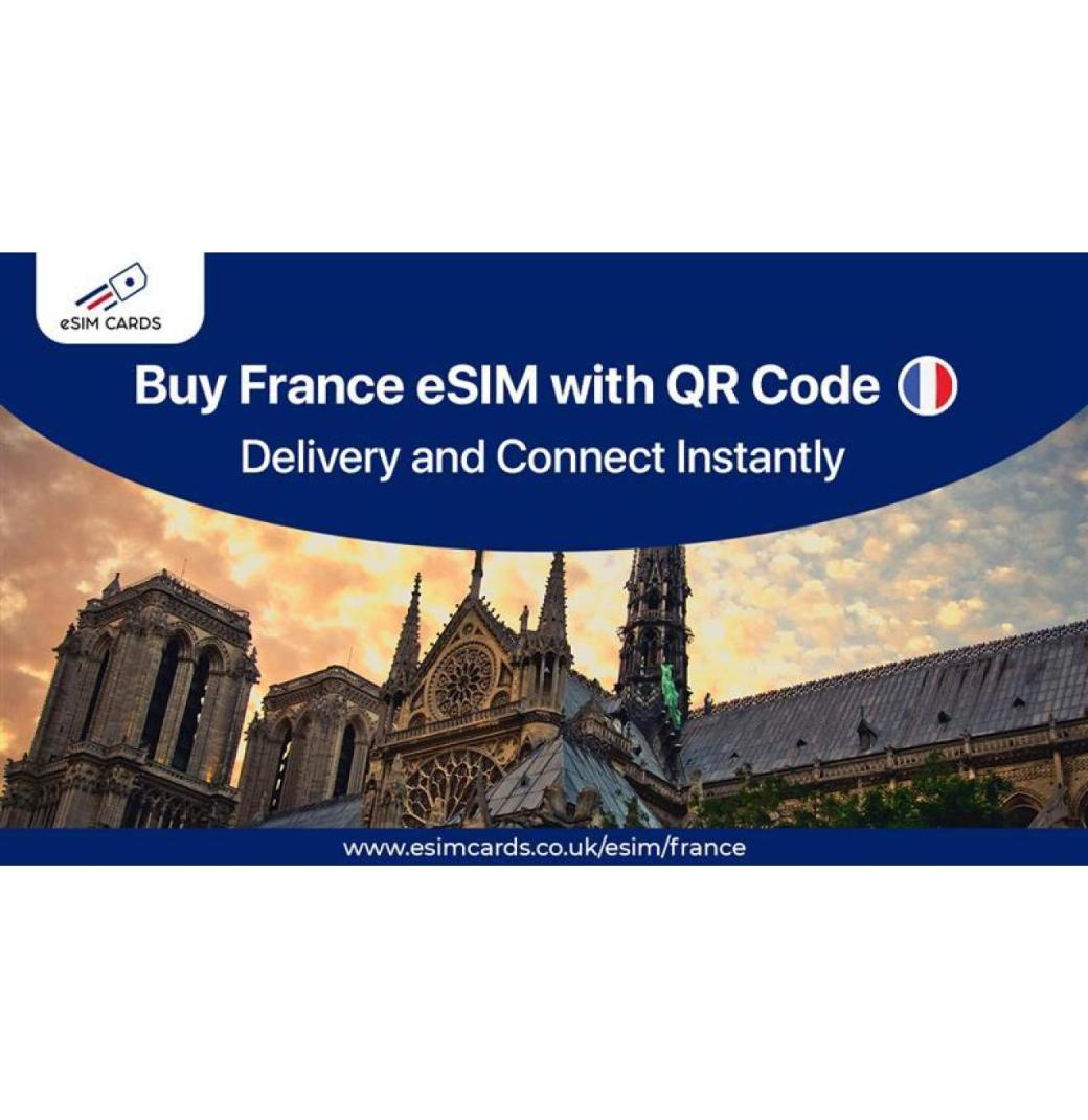Get France eSIM from eSIM Cards – Instant Setup, No Roaming, Travel Connected Easily