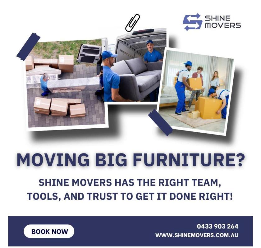 Shine Movers – Best Long Distance Furniture Movers in Adelaide