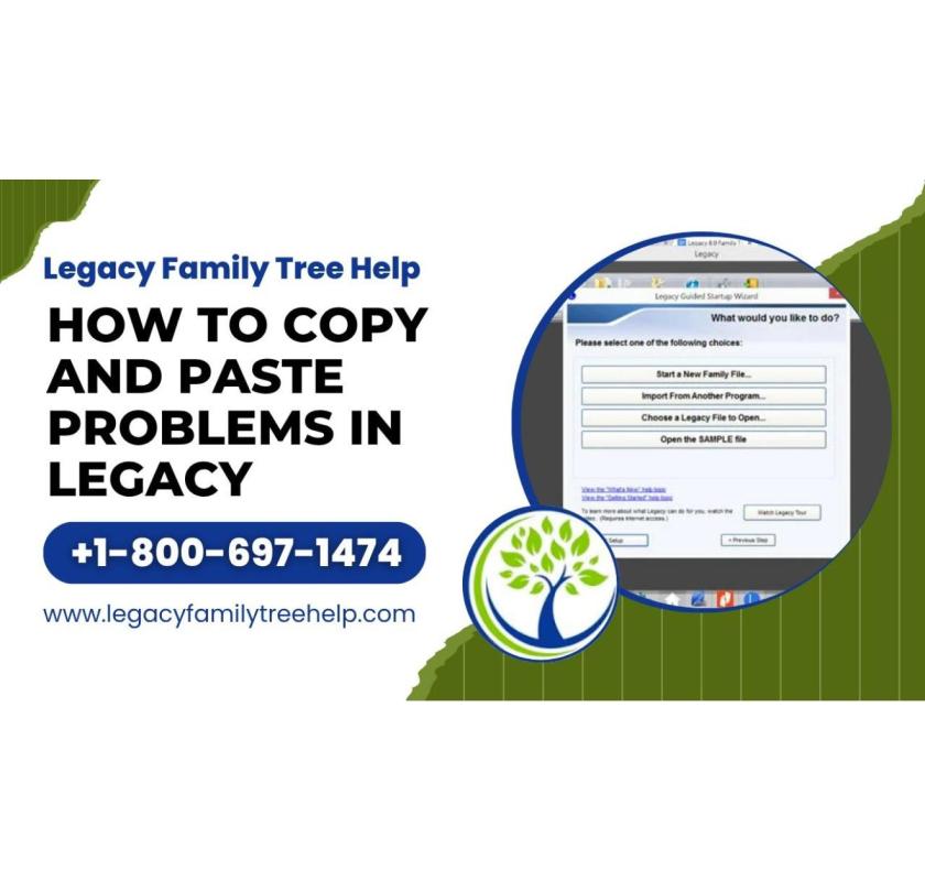 How To Copy And Paste Problems In The Legacy Family Tree Program