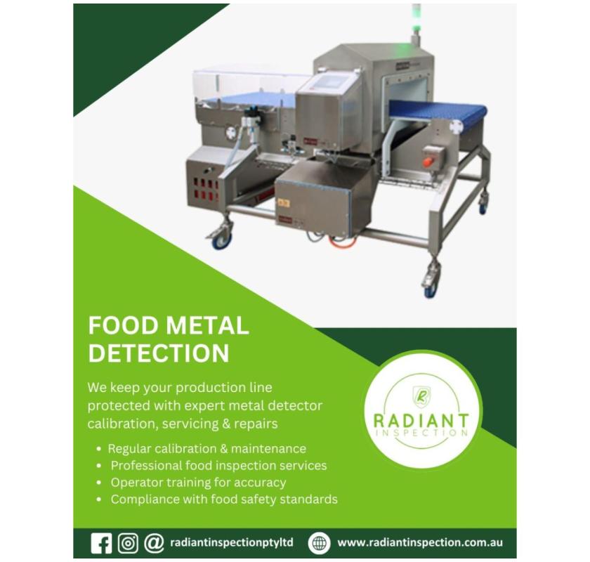 Food Metal Detector & X-Ray Calibration Services in Australia | Radiant Inspection