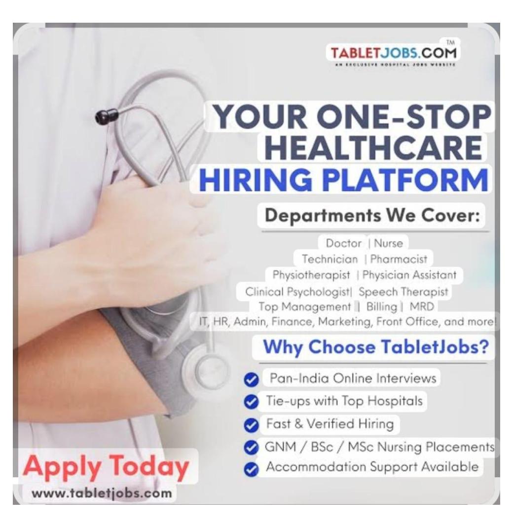 TabletJobs – Apply for Nursing Jobs in Gulf | Verified 2025 Openings