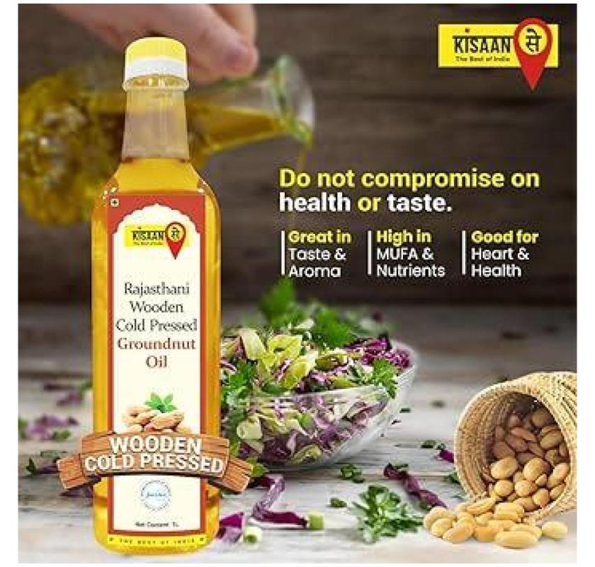 Best Wood Pressed Groundnut Oil – 100% Pure, Healthy & Chemical-Free Cooking Oil