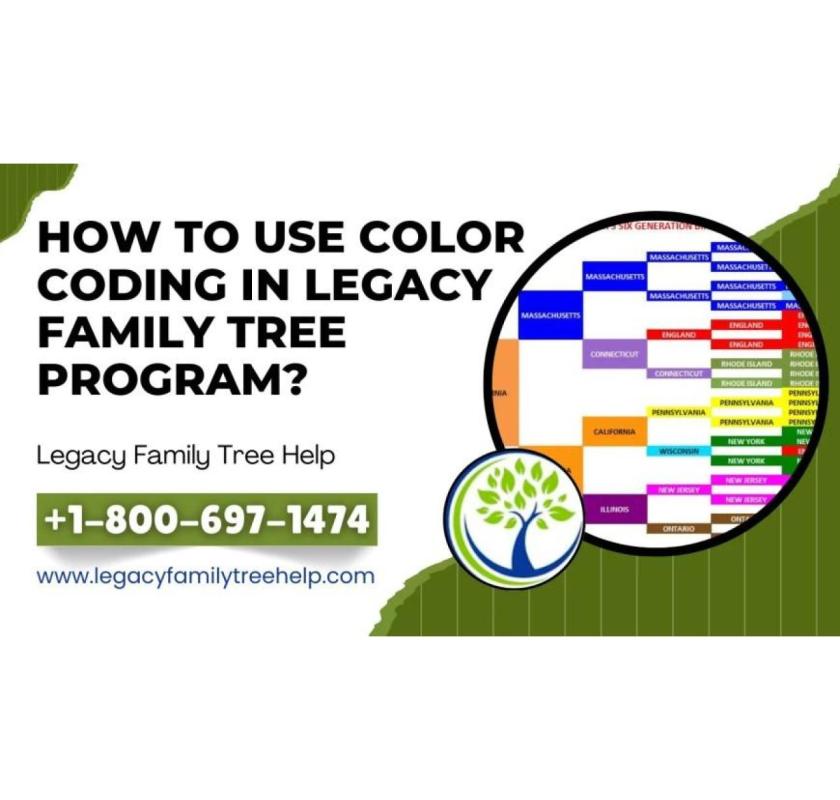How To Use Color Coding In Legacy Family Tree Program?