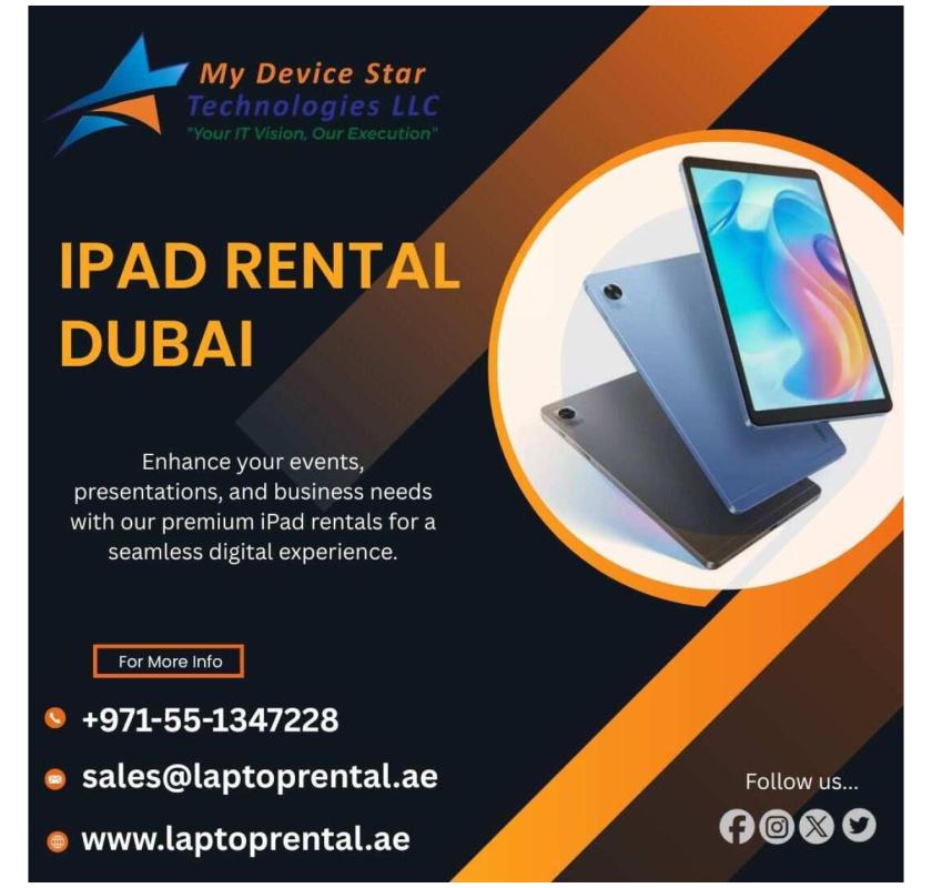 Rent an iPad Fast for Business Meetings in Dubai