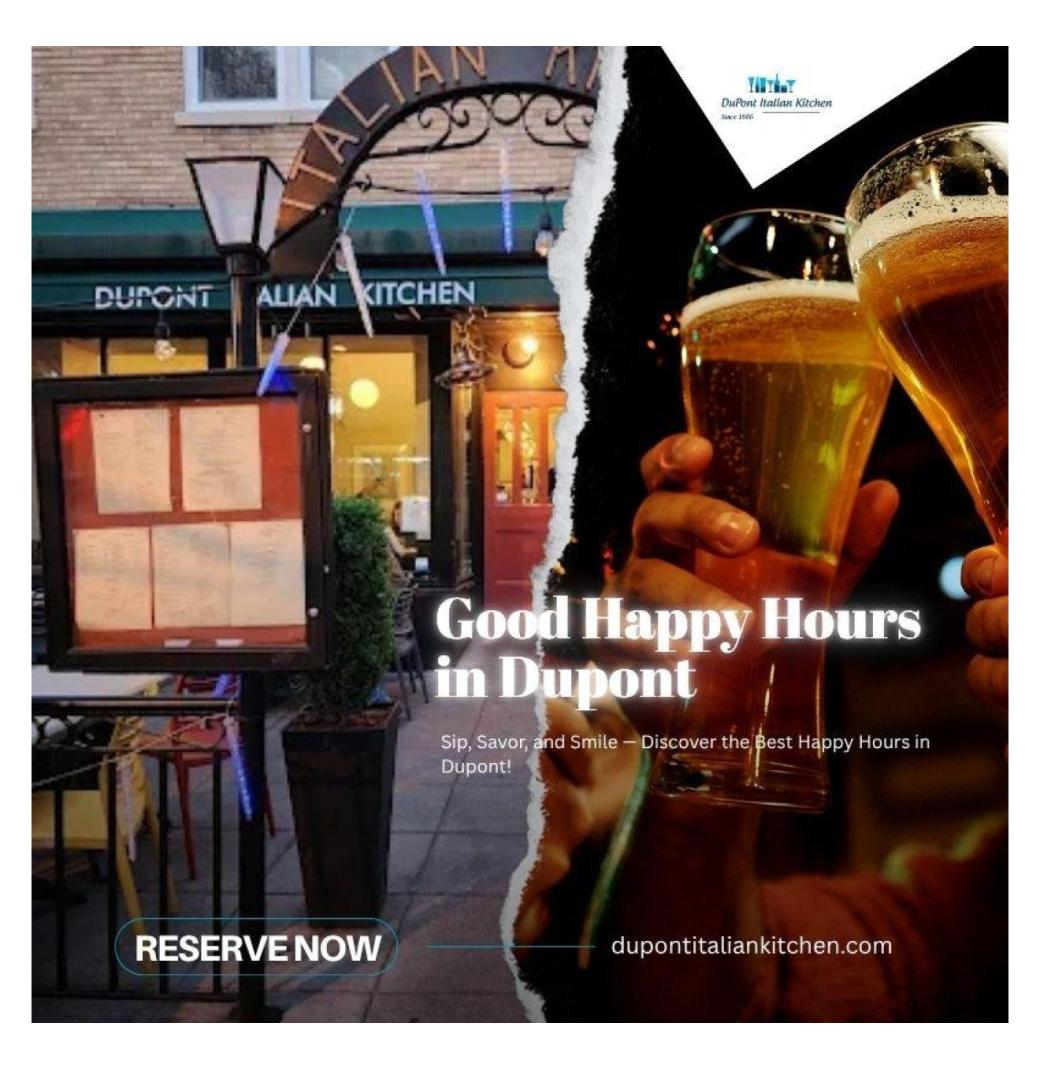 Top Happy Hour Spots in Dupont: Where Good Times and Great Drinks Meet!