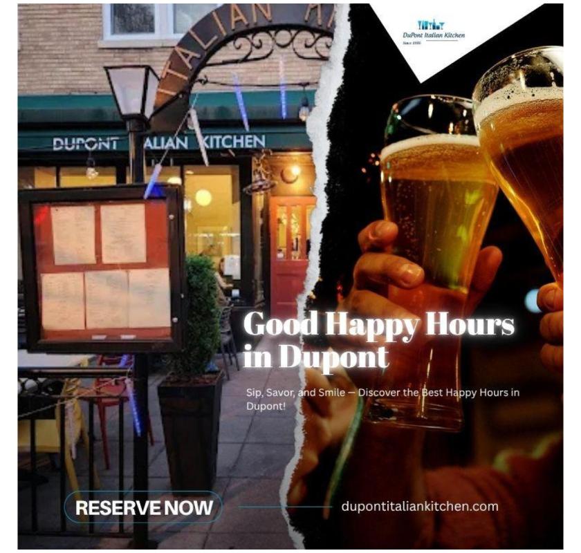 Top Happy Hour Spots in Dupont: Where Good Times and Great Drinks Meet!