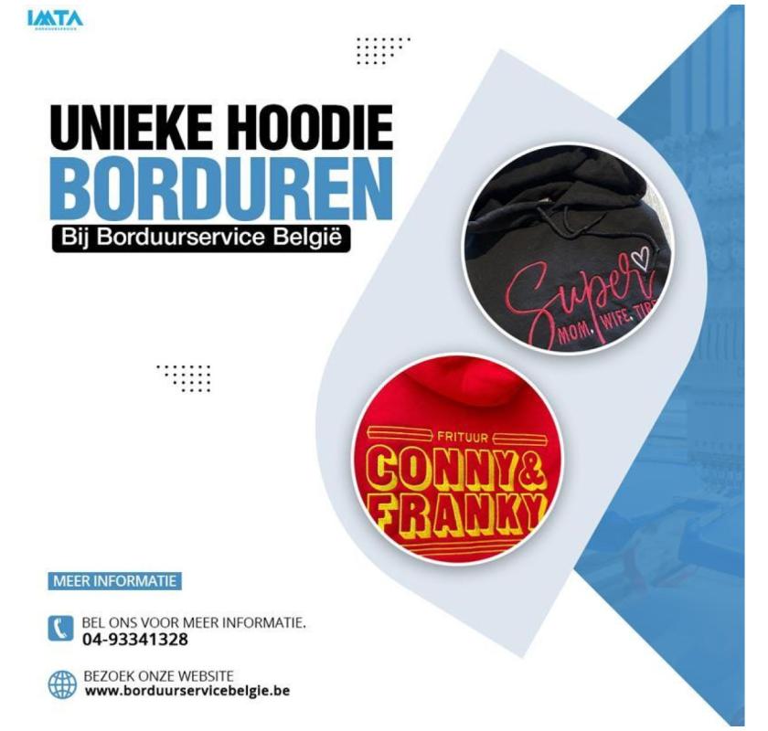 Unieke Hoodie Borduren bij Borduurservice België