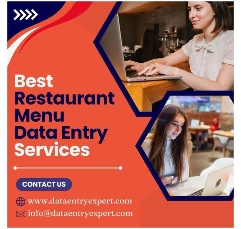 Outsource Restaurant Menu Data Entry Services in India