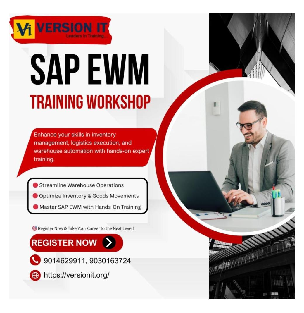 SAP EWM Training In Hyderabad