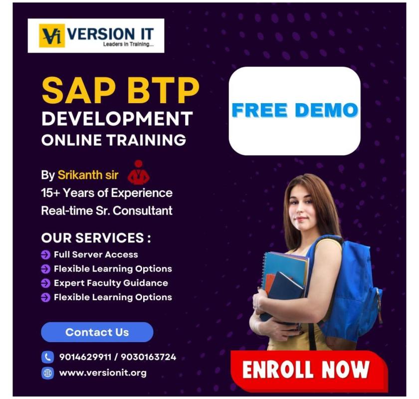 SAP BTP Training Institutes In Hyderabad