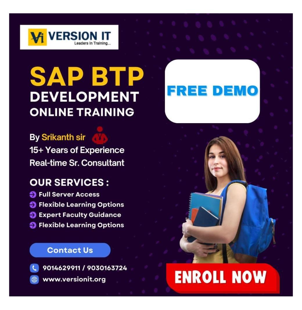 SAP BTP Training Institutes In Hyderabad - 2/2