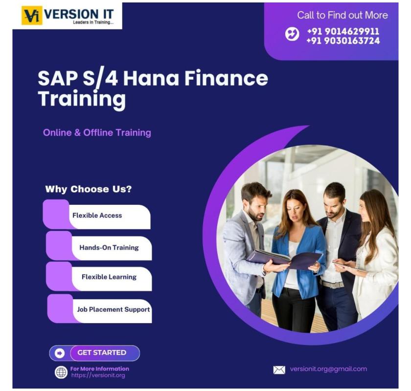 Sap S4 Hana Finance Training In Hyderabad