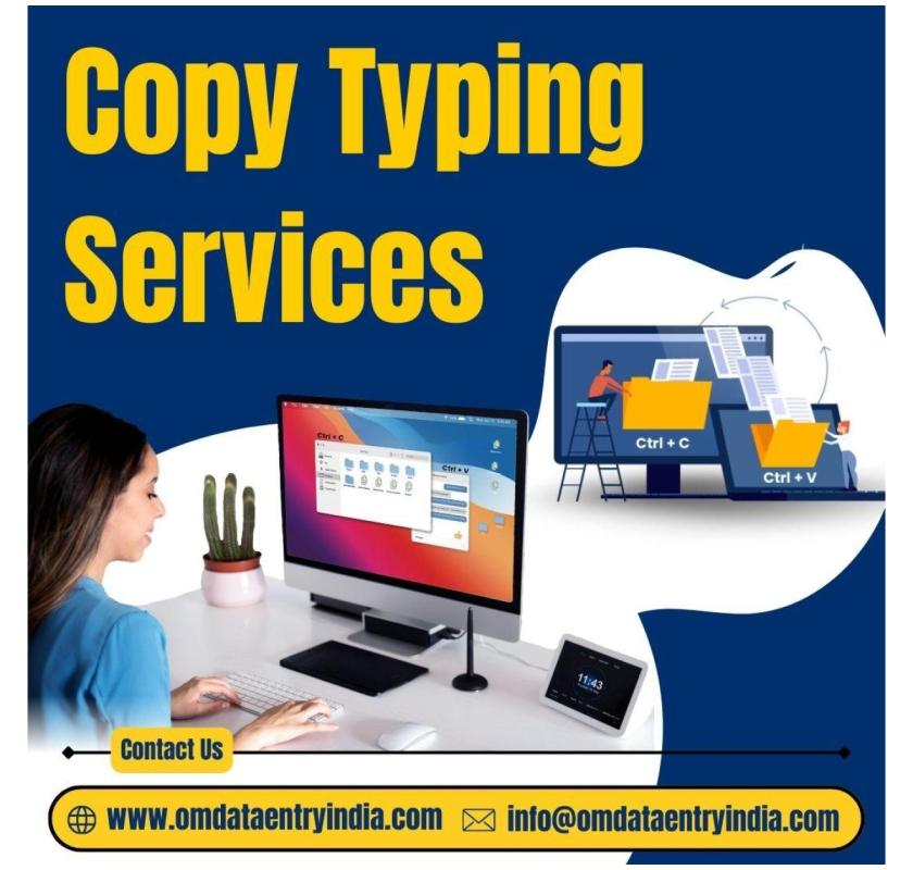Outsource Copy Typing Services in India