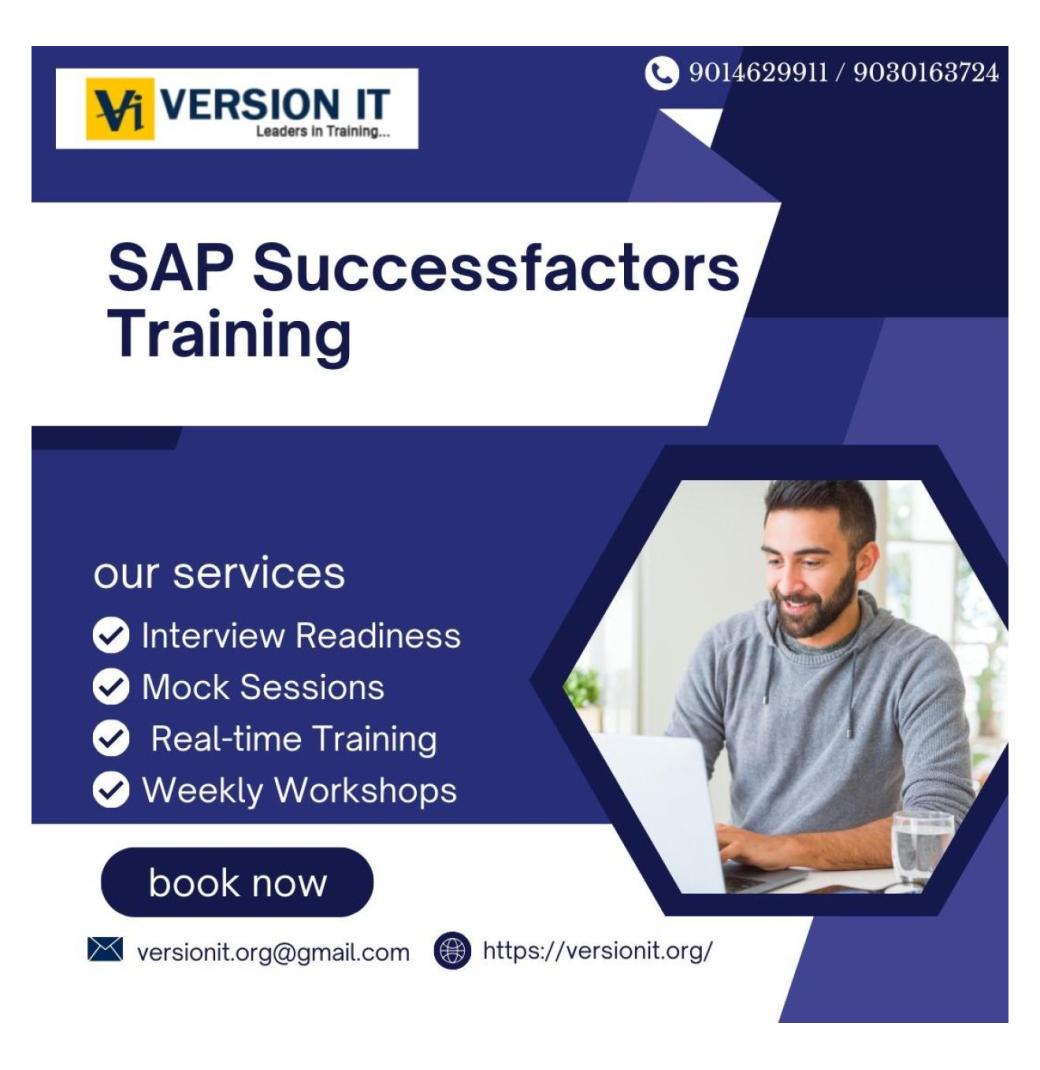 Sap SuccessFactors Training In Hyderabad