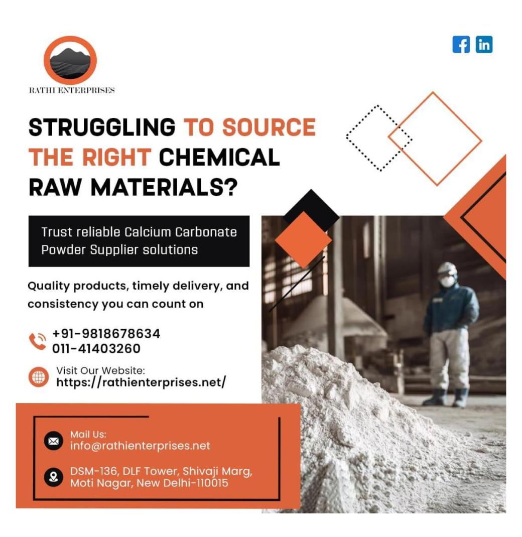 Reliable Calcium Carbonate Suppliers in India