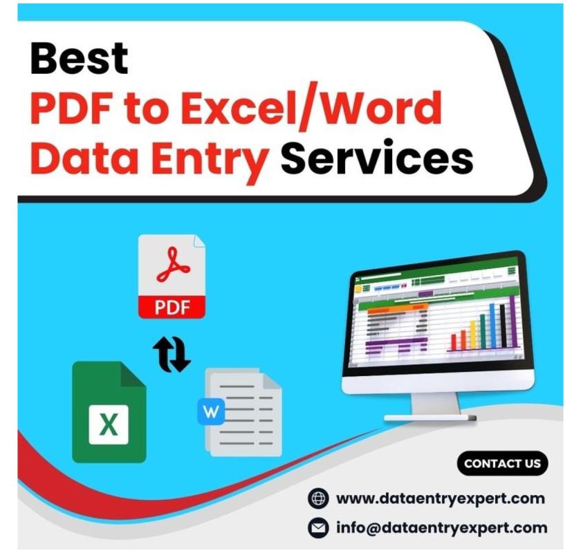 Best PDF to Word/Excel Data Entry Services in India