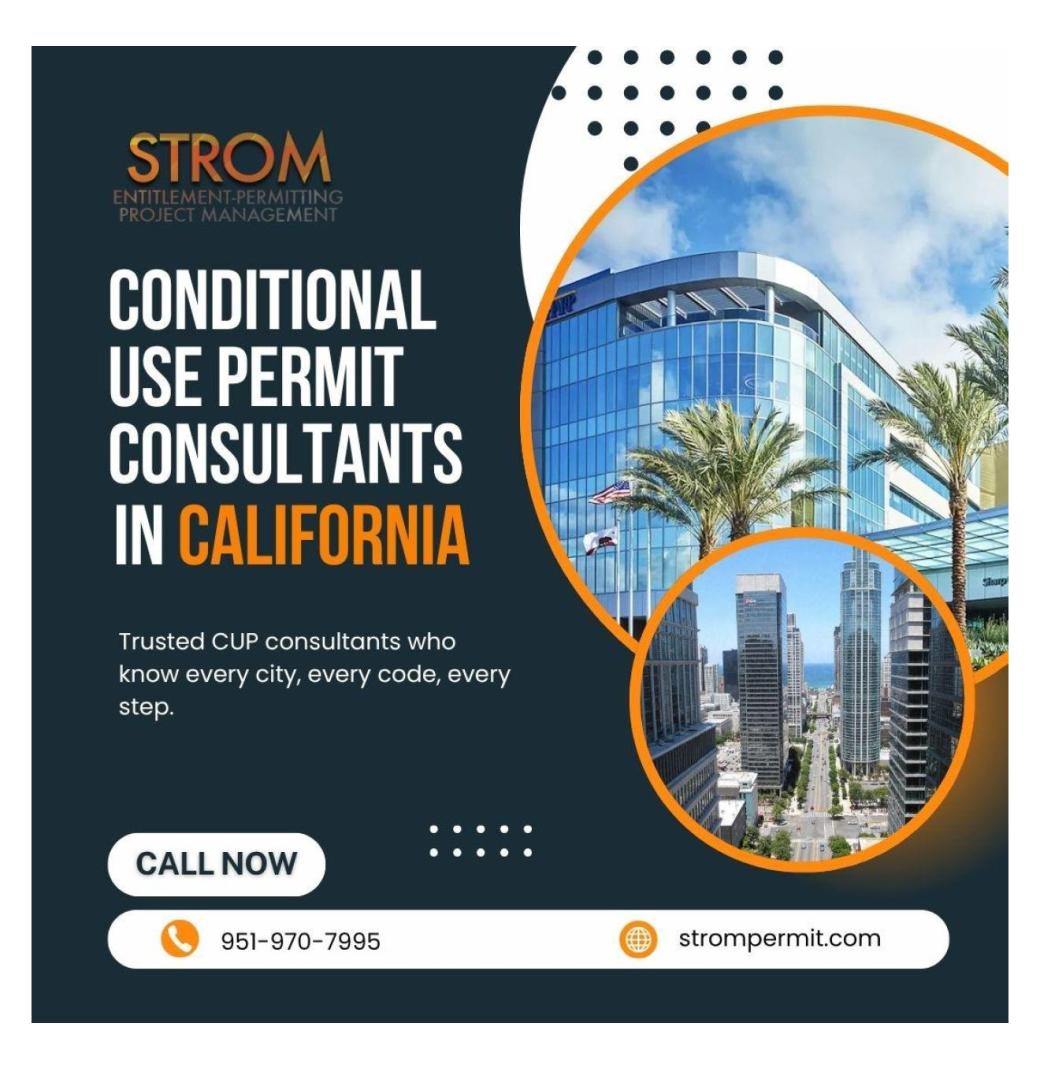 Conditional Use Permit Consultants in California