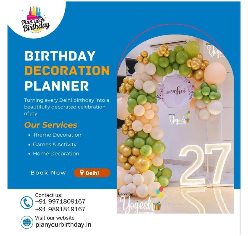 Birthday Decoration Planner in Delhi