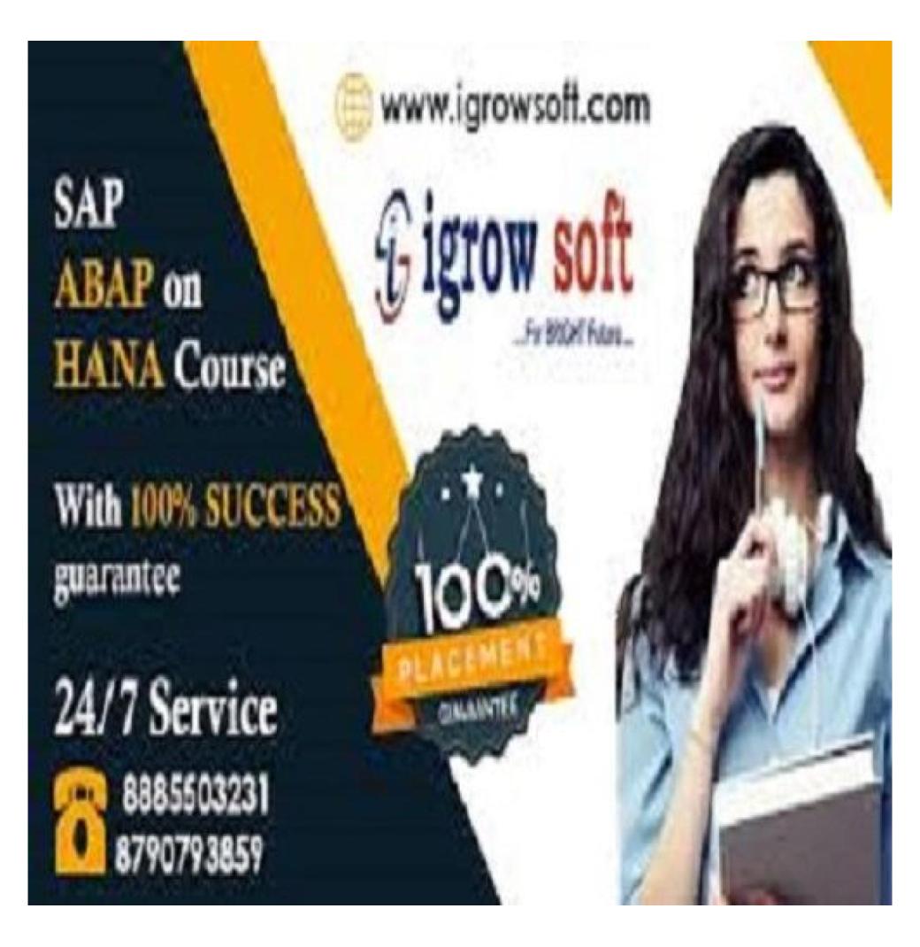 SAP ABAP on HANA| SAP S4 HANA Online Training in Ameerpet | Igrowsoft