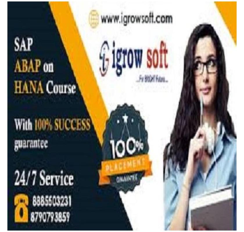 SAP ABAP on HANA| SAP S4 HANA Online Training in Ameerpet | Igrowsoft