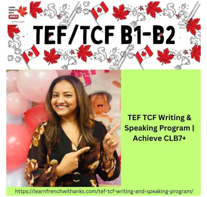 TEF TCF Writing & Speaking Program | Achieve CLB7+