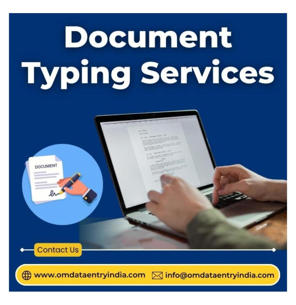 Affordable Document Typing Services in India