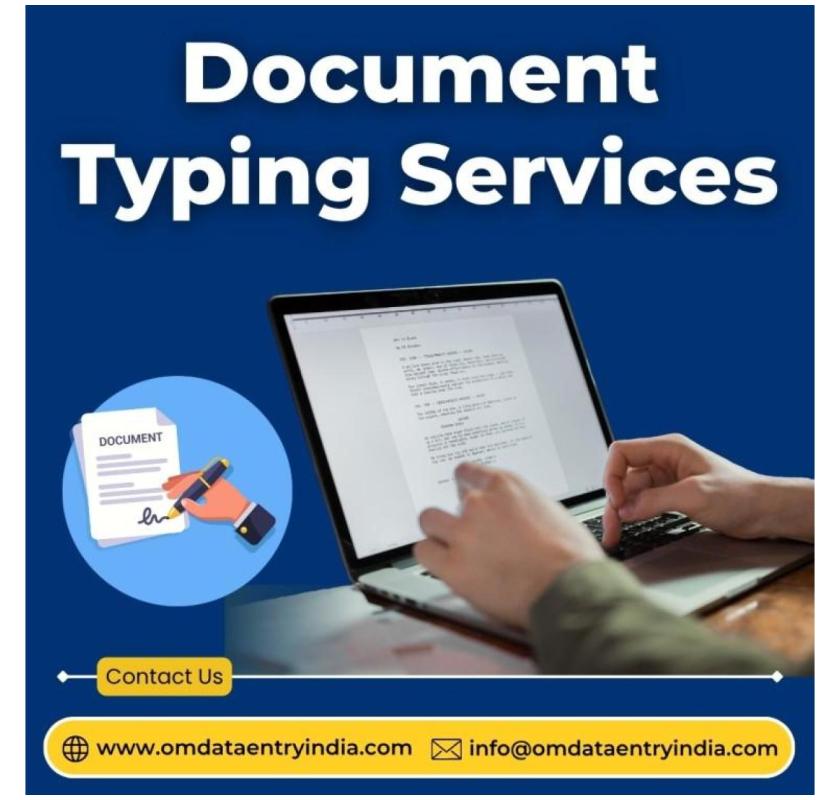 Affordable Document Typing Services in India