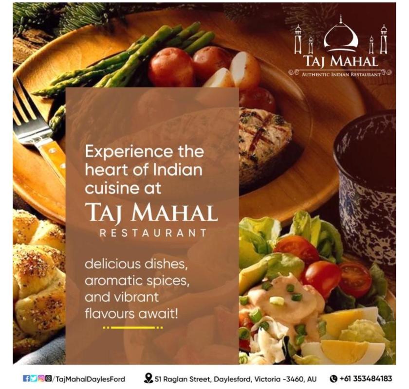 Enjoy Authentic Flavours at Castlemaine’s Best Indian Restaurant – Taj Mahal