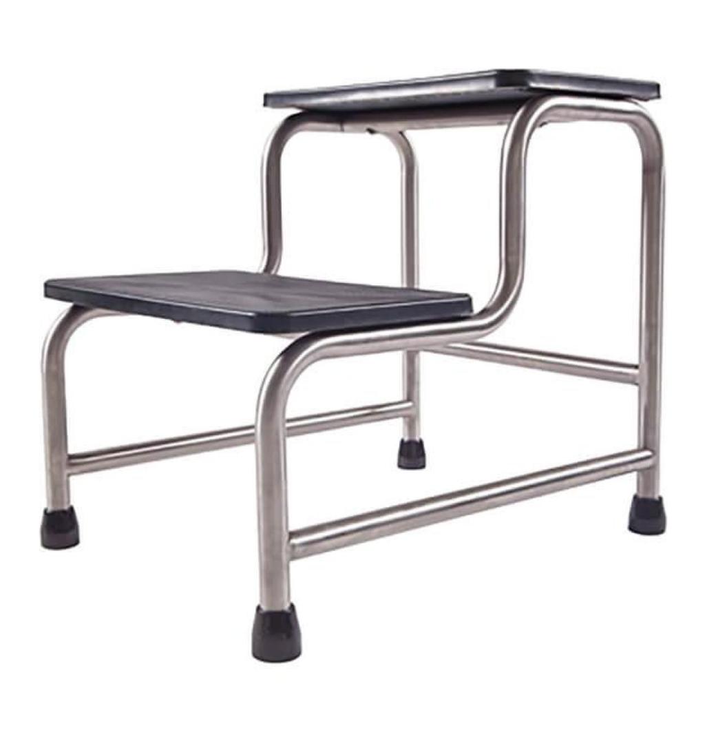 Stainless Steel Medical Step Stool | Non-Slip Double Step