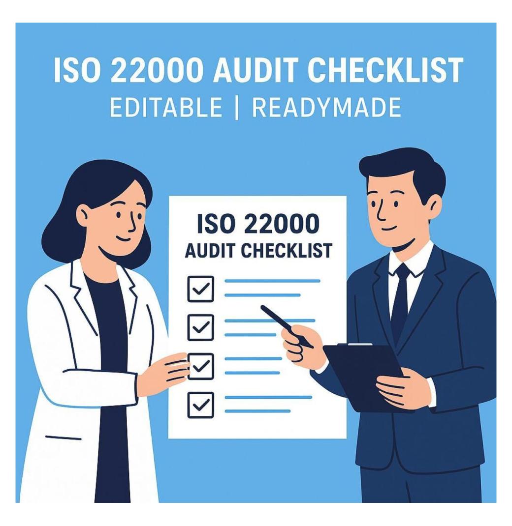 Readymade ISO 22000 Audit Checklist with Documents
