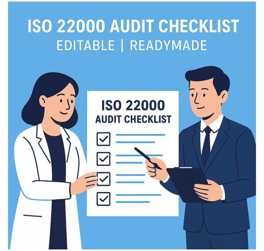 Readymade ISO 22000 Audit Checklist with Documents