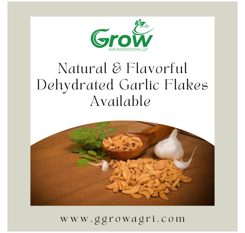 Natural & Flavorful Dehydrated Garlic Flakes Available
