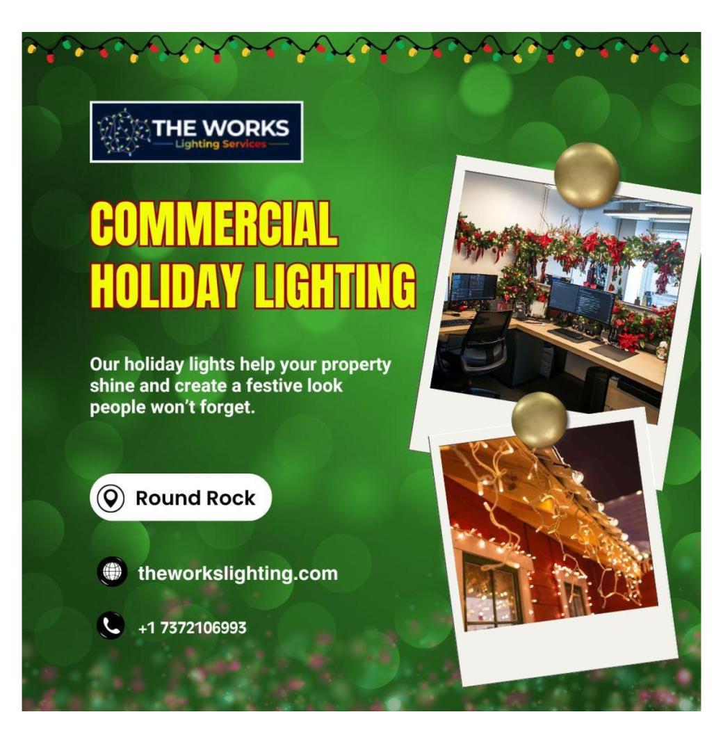 Commercial Holiday Lighting in Round Rock