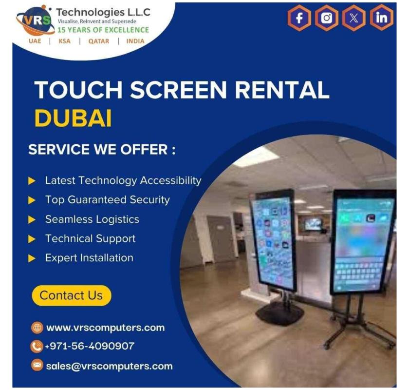 Event Solutions Powered by Touch Screen Rental Dubai Services?