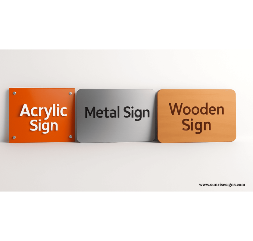 Acrylic vs Metal vs Wood: Choosing the Right Material for Your Custom Sign