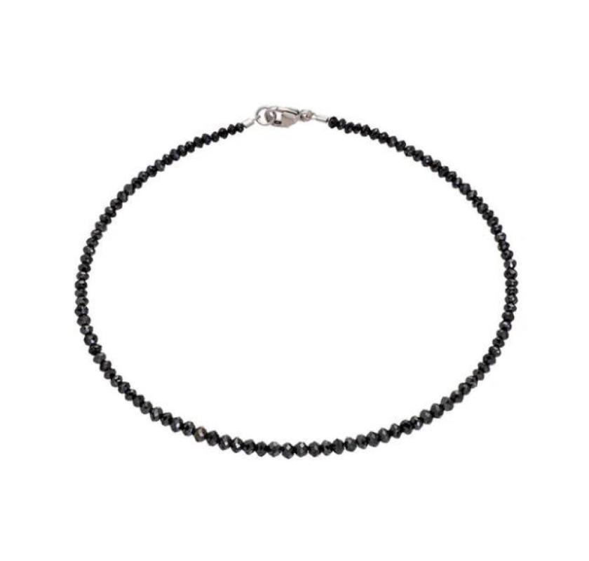 Buy Black Diamond Beaded Bracelet With 14K Gold Clasp