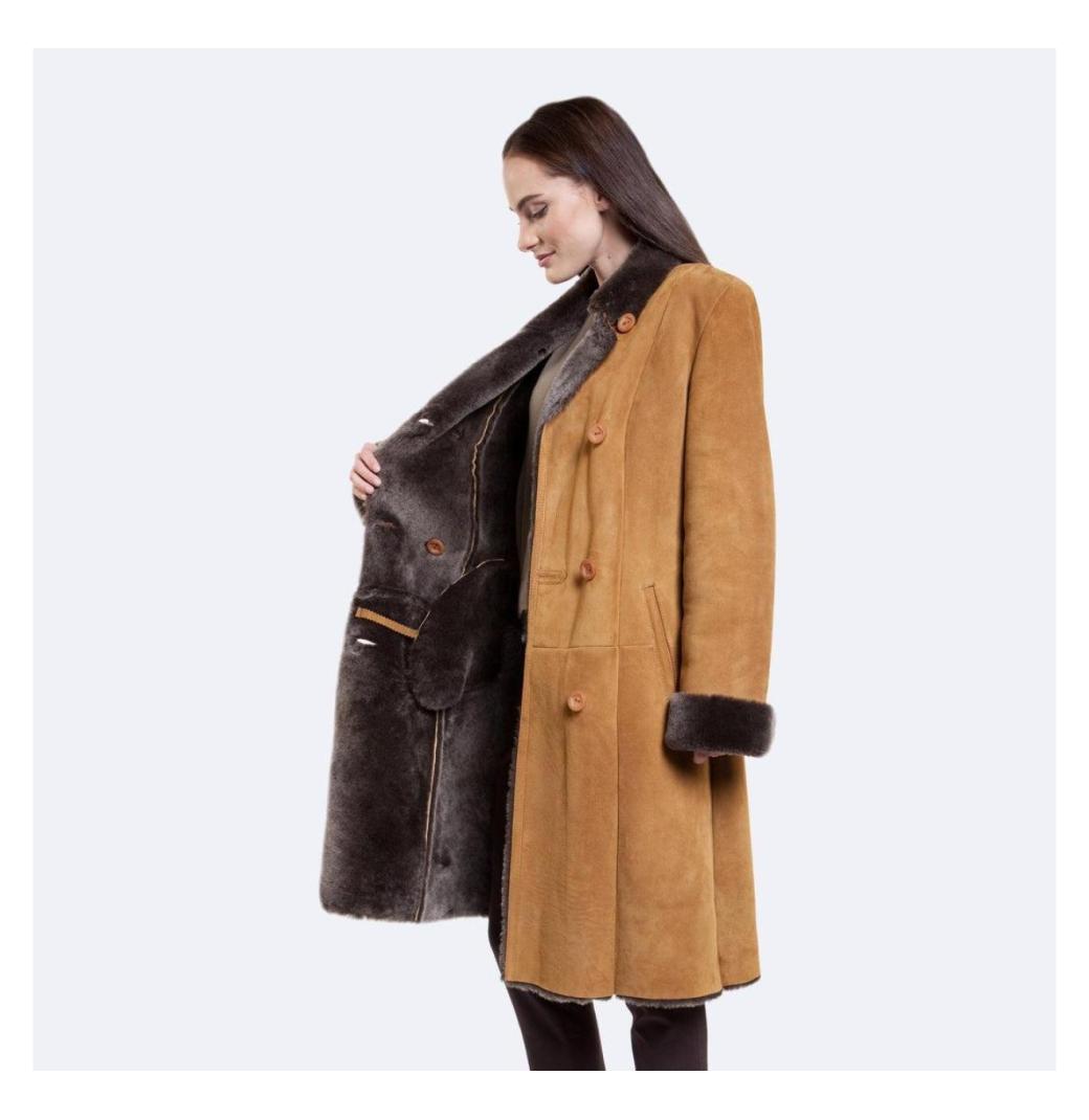 Luxurious female shearling jackets