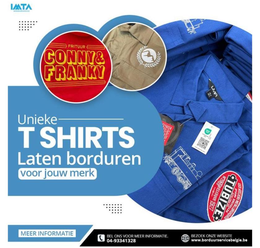 Unieke T shirts laten borduren voor jouw merk