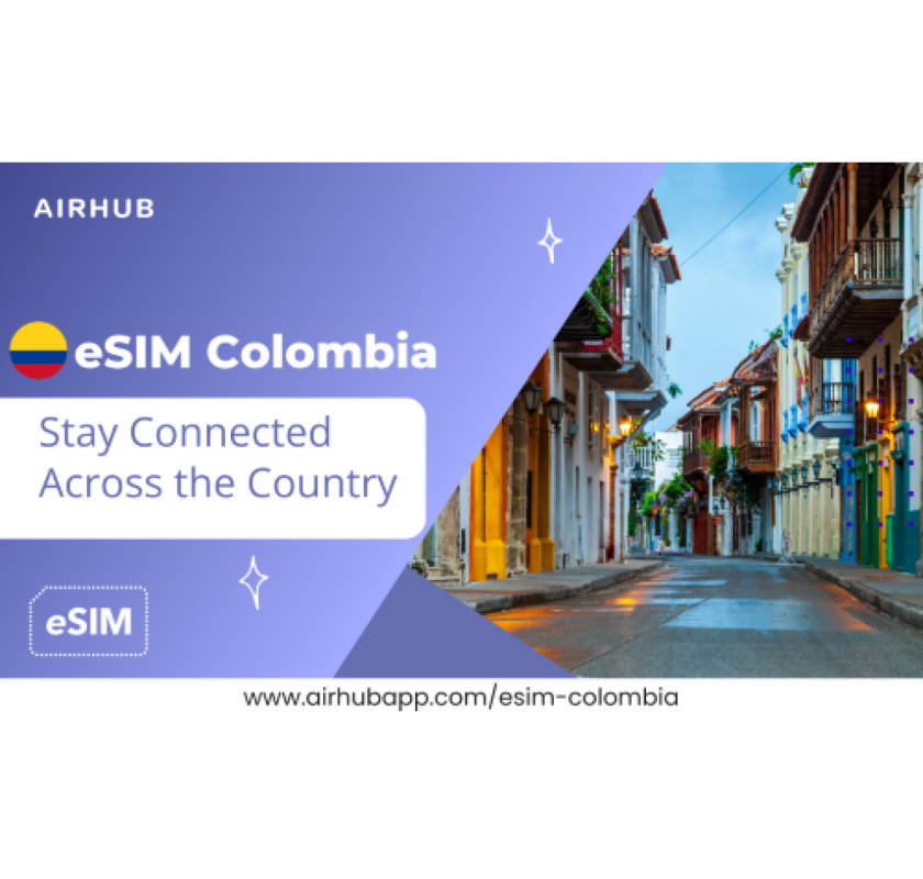Travel Colombia and stay online wit Airhub eSIM 