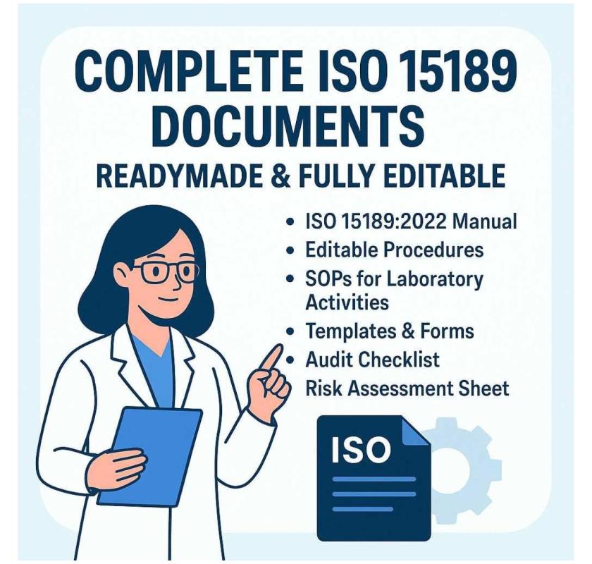 Complete ISO 15189 Documents for Medical Laboratories