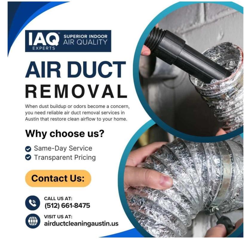 Air Duct Removal in Austin