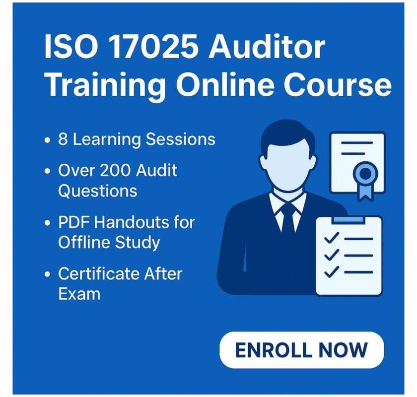 ISO 17025 Auditor Training for Laboratory Management System