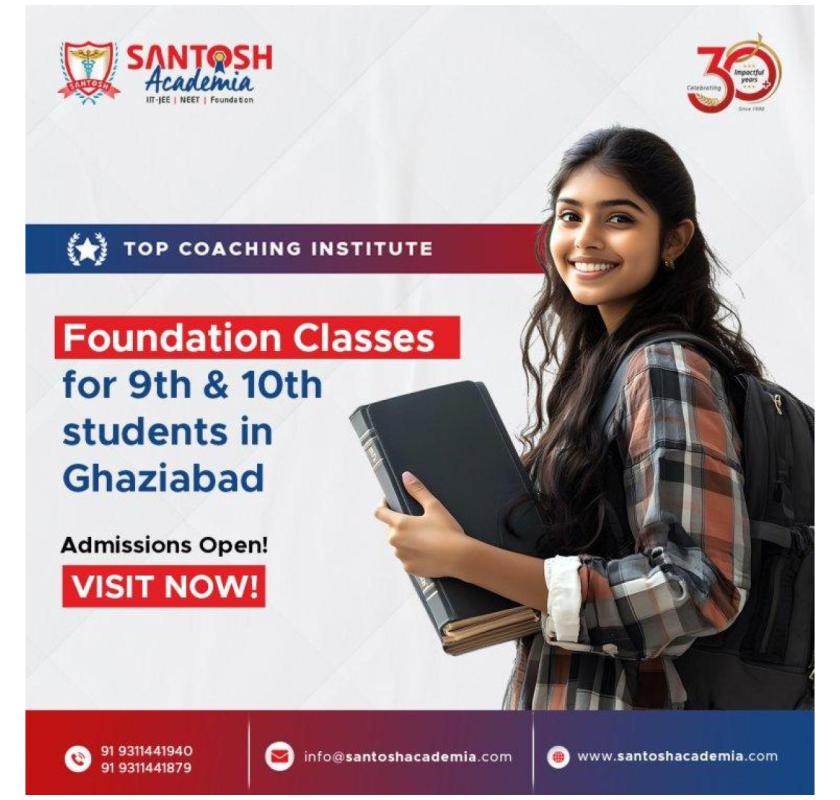 Foundation Classes for 9th & 10th students in Ghaziabad with planned learning
