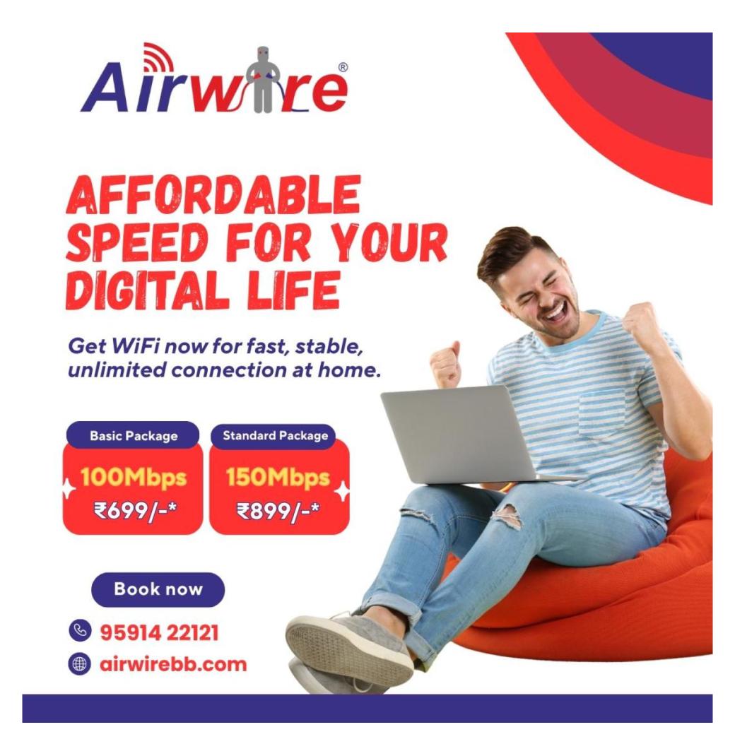 Airwire Broadband – Fast, Reliable & Future-Ready Connectivity
