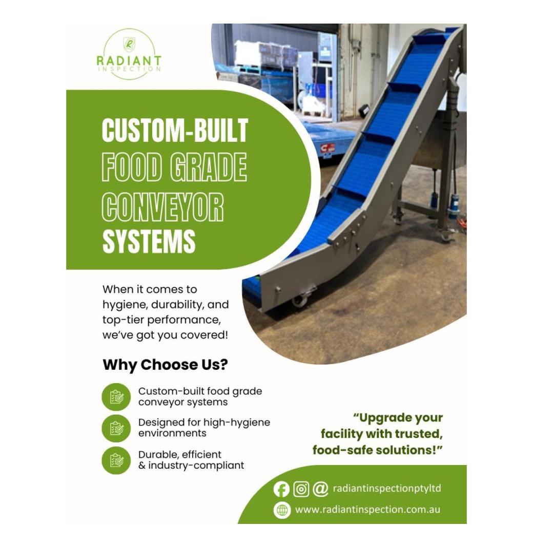 Conveyor system installation in Australia - Radiant Inspection