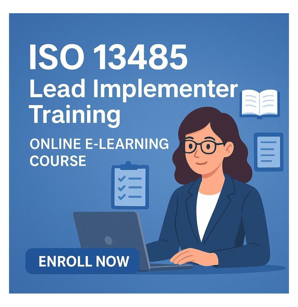 ISO 13485 Lead Implementer Training – Online Course