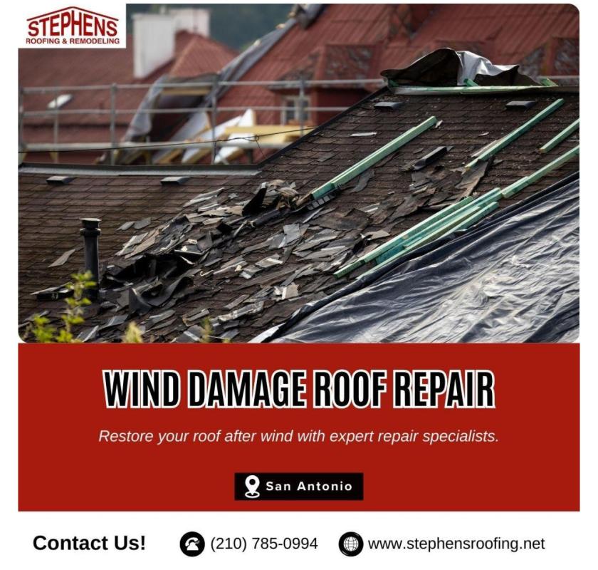 Wind Damage Roof Repair in San Antonio