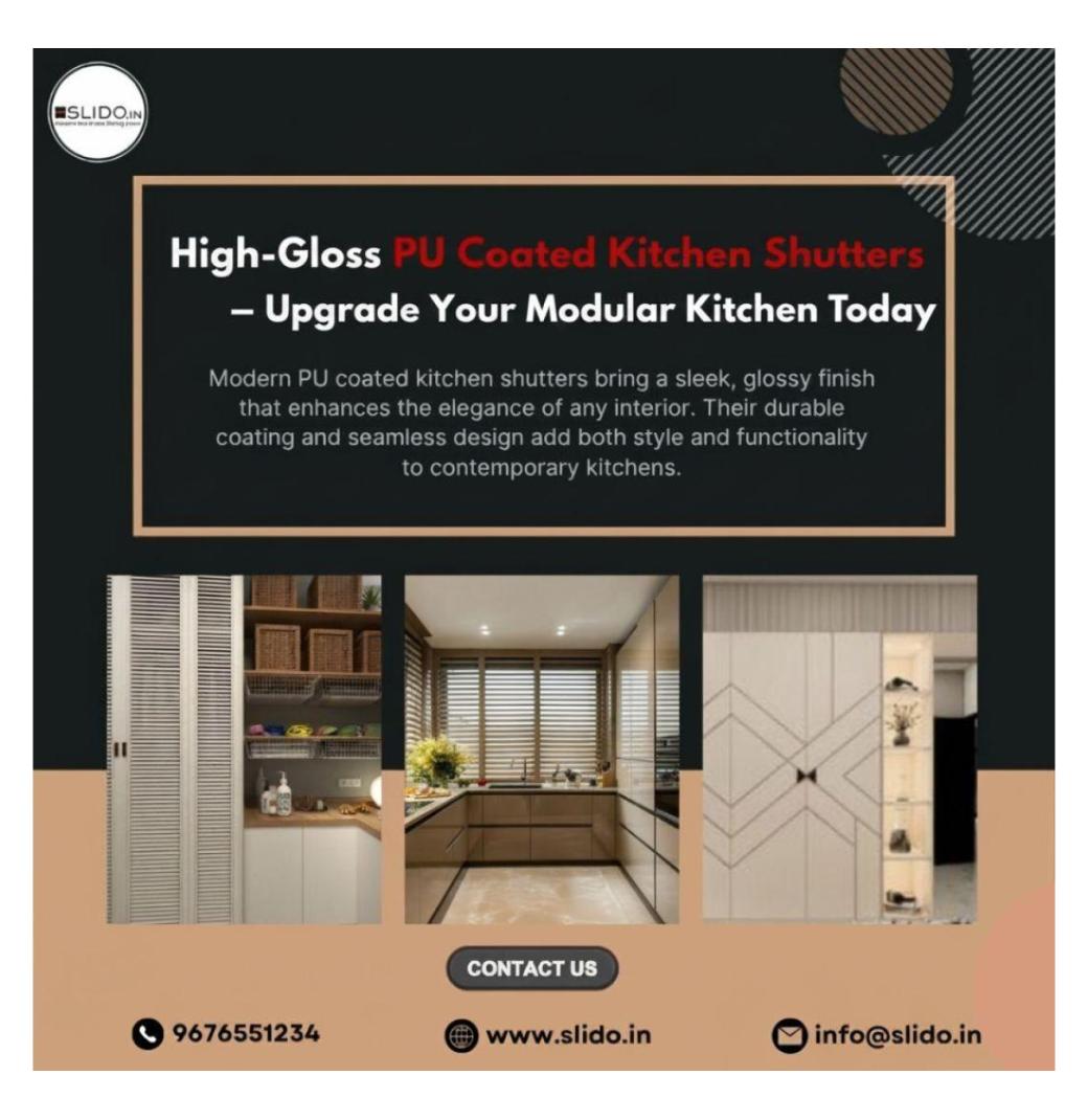 High-Gloss PU Coated Kitchen Shutters – Upgrade Your Modular Kitchen Today