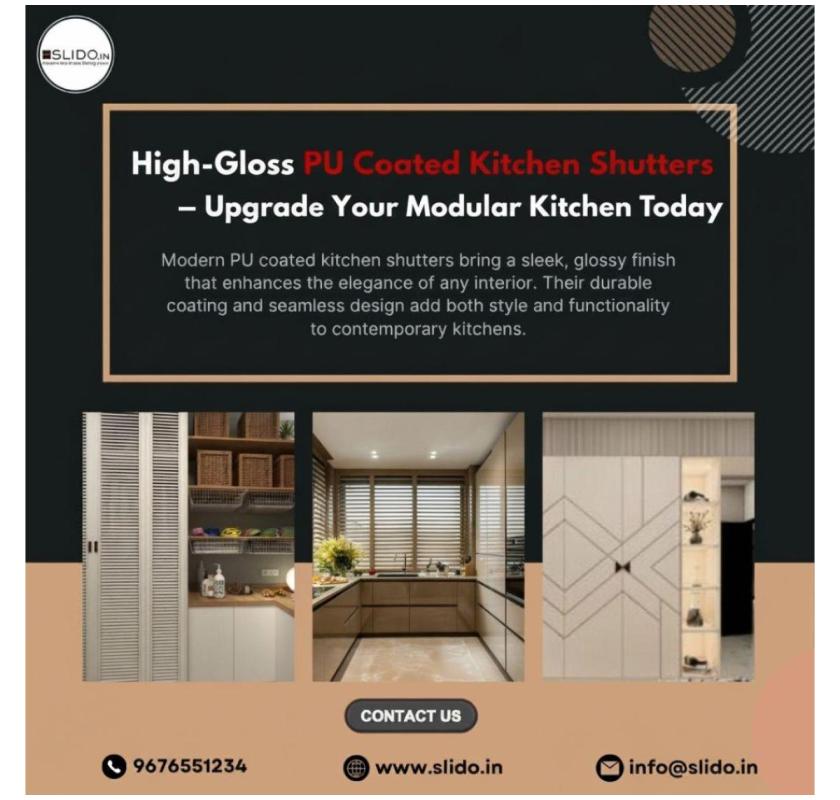 High-Gloss PU Coated Kitchen Shutters – Upgrade Your Modular Kitchen Today